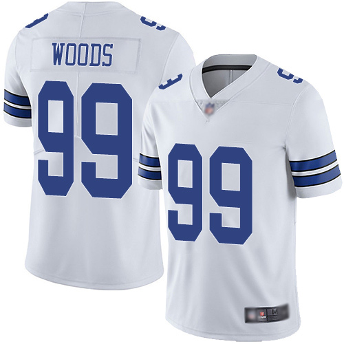 Men Dallas Cowboys Limited White Antwaun Woods Road #99 Vapor Untouchable NFL Jersey